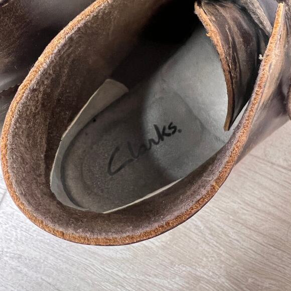 Clarks Shoes Mens Size US 9M / EU 42 Bushacre 2 Chukka Boots in Brown Leather main image 8
